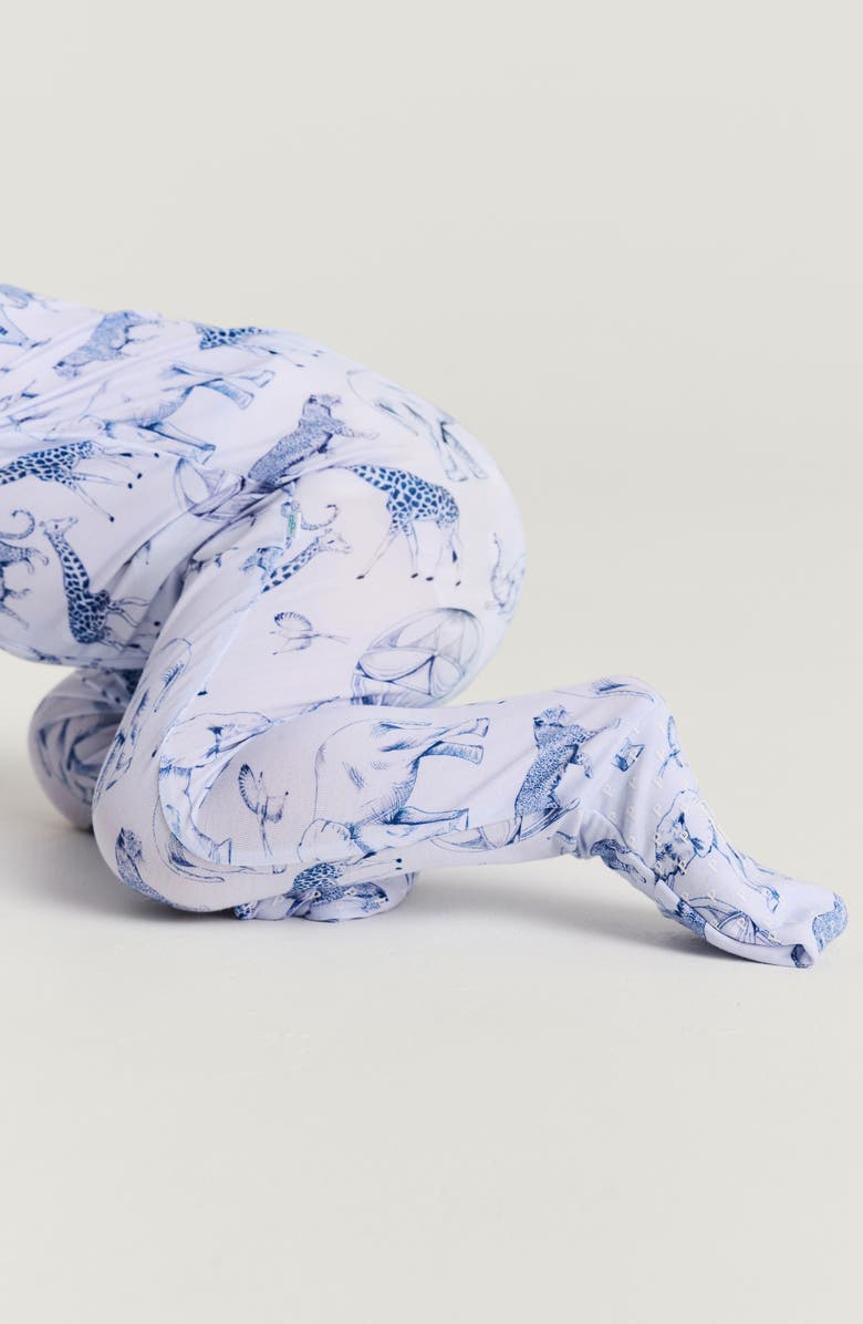 Posh Peanut Convertible Jersey Footie, Alternate, color, Blue