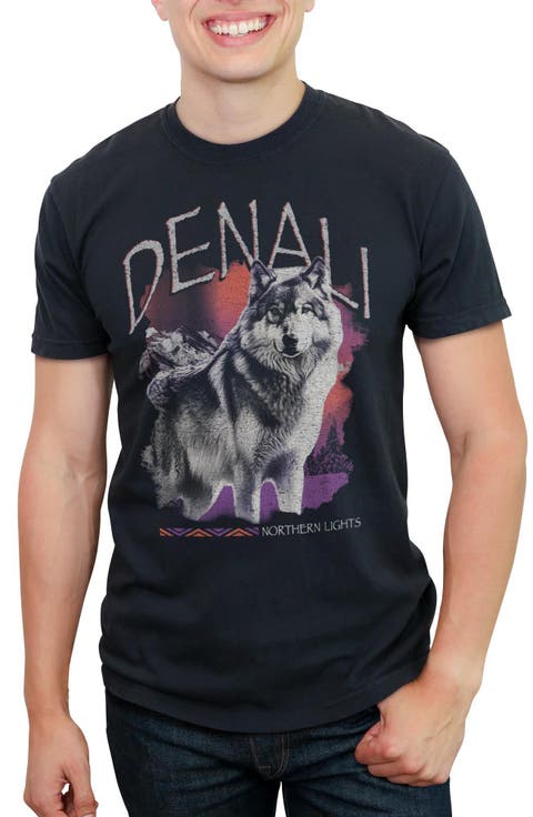 Men's Lost Gods Denali Wolf  Graphic T-Shirt