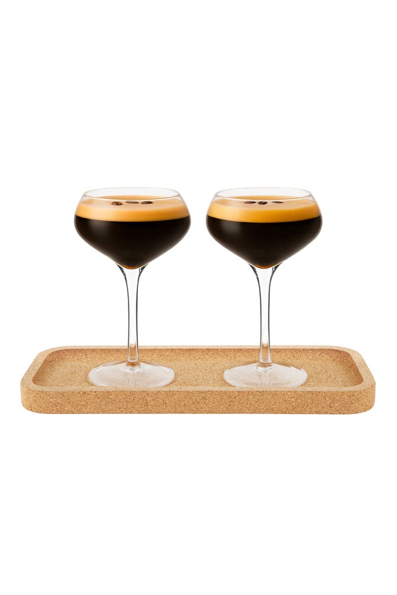Espresso Martini Set - 3 Pieces - 10 oz, Main, color, Clear