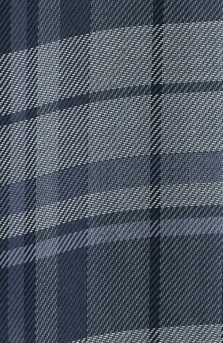 Bugatchi Julian Shaped Fit Plaid Cotton Twill Button-Up Shirt, Alternate, color, Anthracite