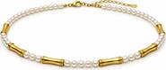 ARGENTO VIVO Bamboo & Faux Pearl Choker Necklace