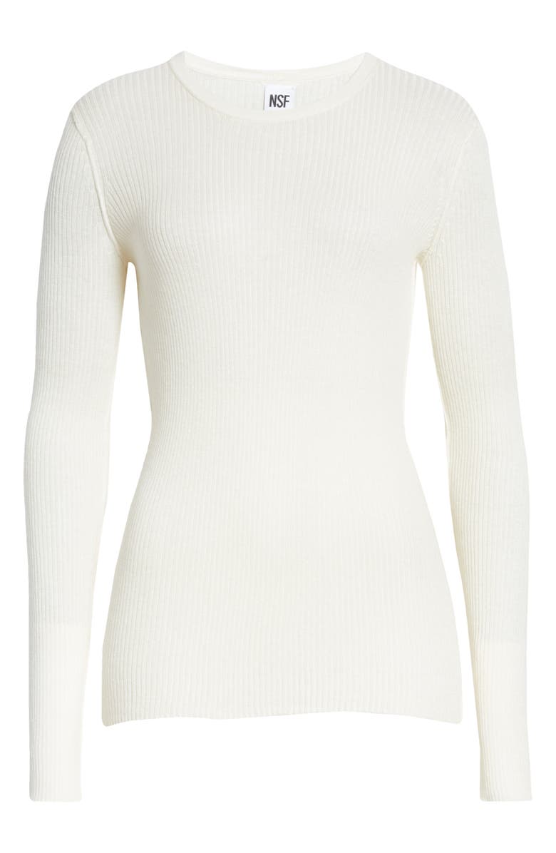 NSF Clothing Zuli Cotton, Silk & Cashmere Sweater, Alternate, color,