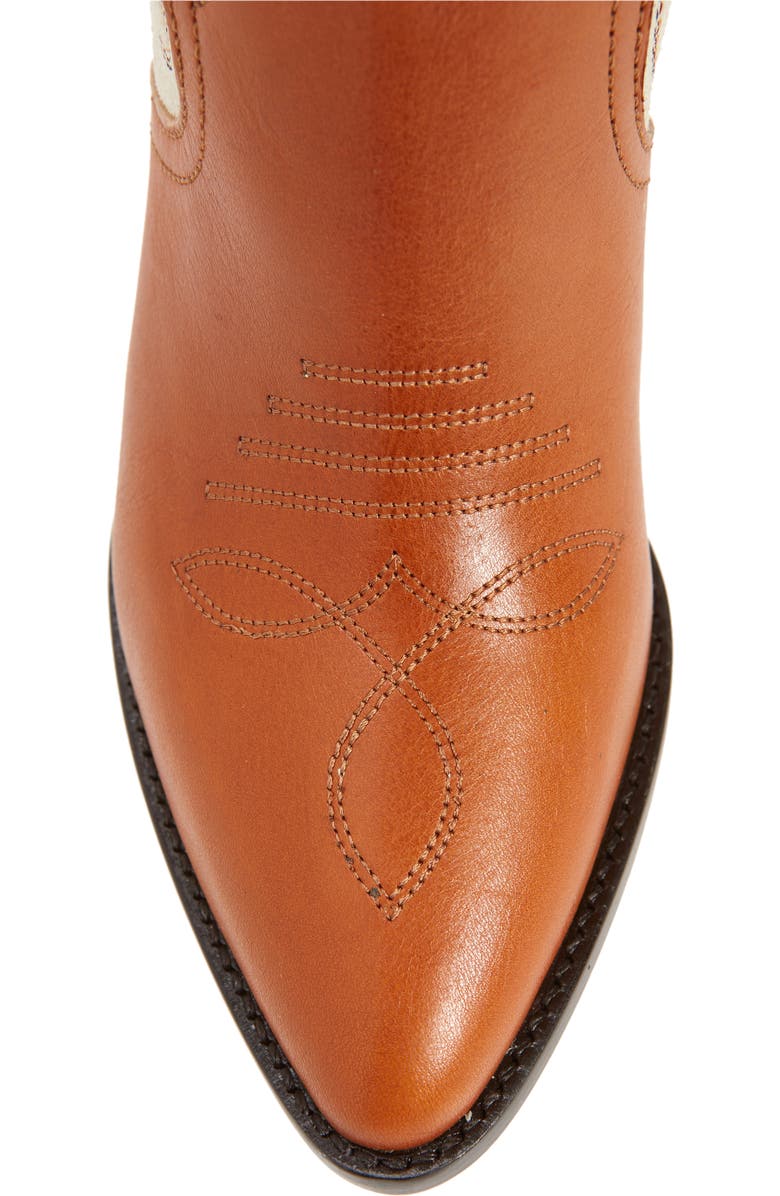 Isabel Marant Liela Western Boot, Alternate, color, Cognac/ Chalk