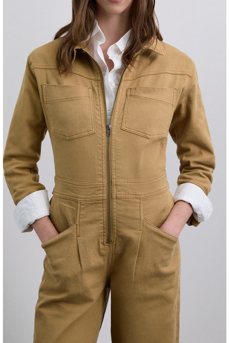 Jumpsuit With Front Zipper, Alternate, color, Mustard
