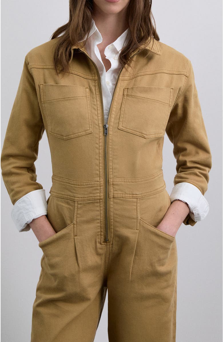 Scalpers Jumpsuit With Front Zipper, Alternate, color, Mustard