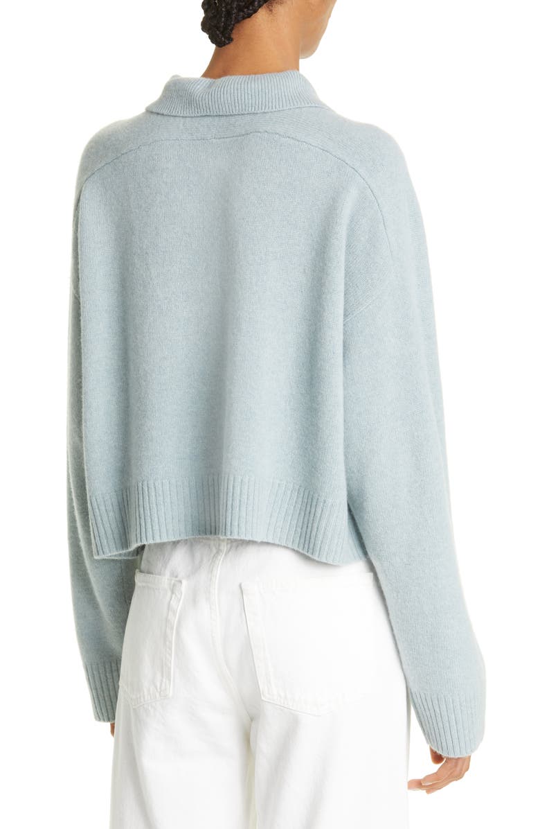 LOULOU DE SAISON Crop Half Zip Yak & Merino Wool Sweater, Alternate, color,