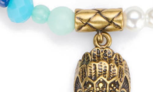 Kurt Geiger London Beaded Eagle Head Pendant Necklace In Multi