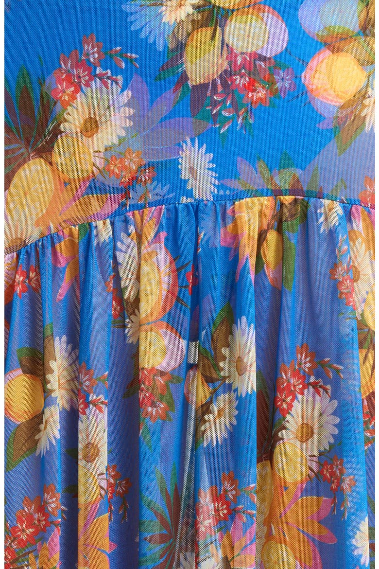 Maeden Floral Cover-Up Midi Skirt, Alternate, color, BLUE/MULTI