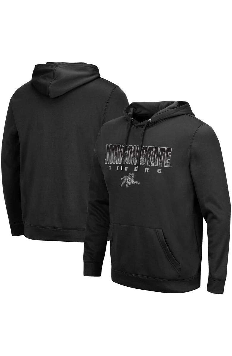 COLOSSEUM Men's Colosseum Black Jackson State Tigers Blackout 3.0 Pullover Hoodie, Main, color, Black