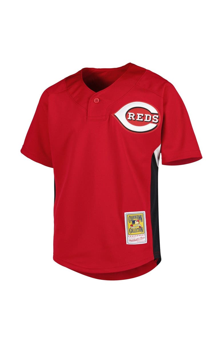 Mitchell & Ness Youth Mitchell & Ness Ken Griffey Jr. Red Cincinnati Reds Cooperstown Collection Batting Practice Jersey, Alternate, color, 