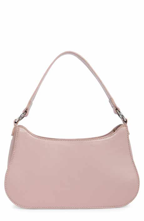 Curvy Faux Leather Baguette Bag
