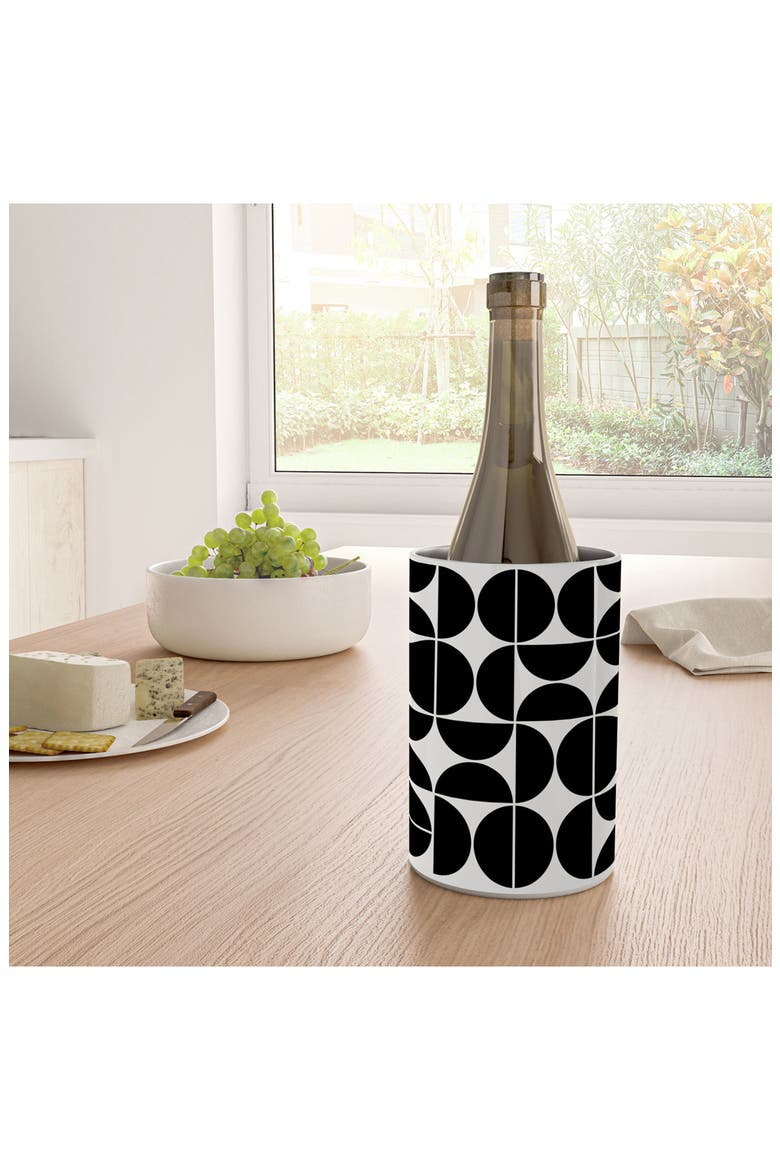 The Old Art Sudio Mid Century Wine Chiller - 57 oz, Alternate, color, BLACK-WHITE