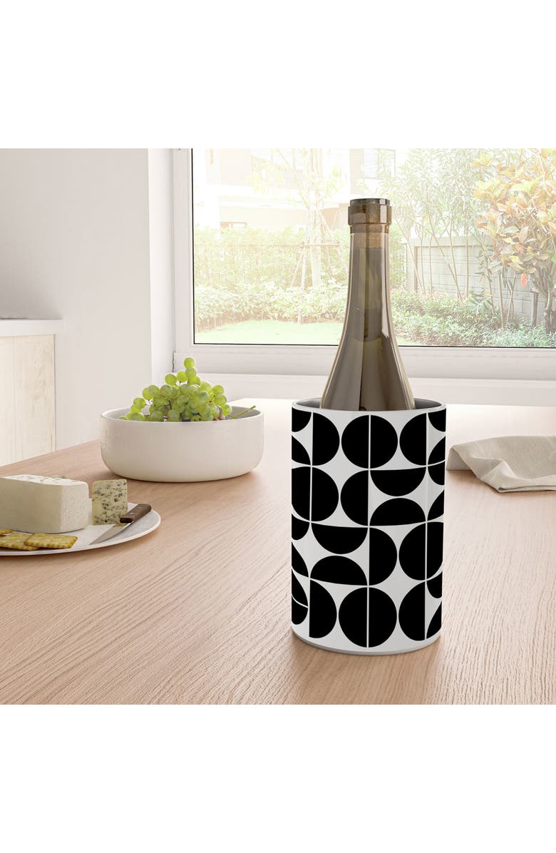 Deny Designs The Old Art Sudio Mid Century Wine Chiller - 57 oz, Alternate, color, Black-White