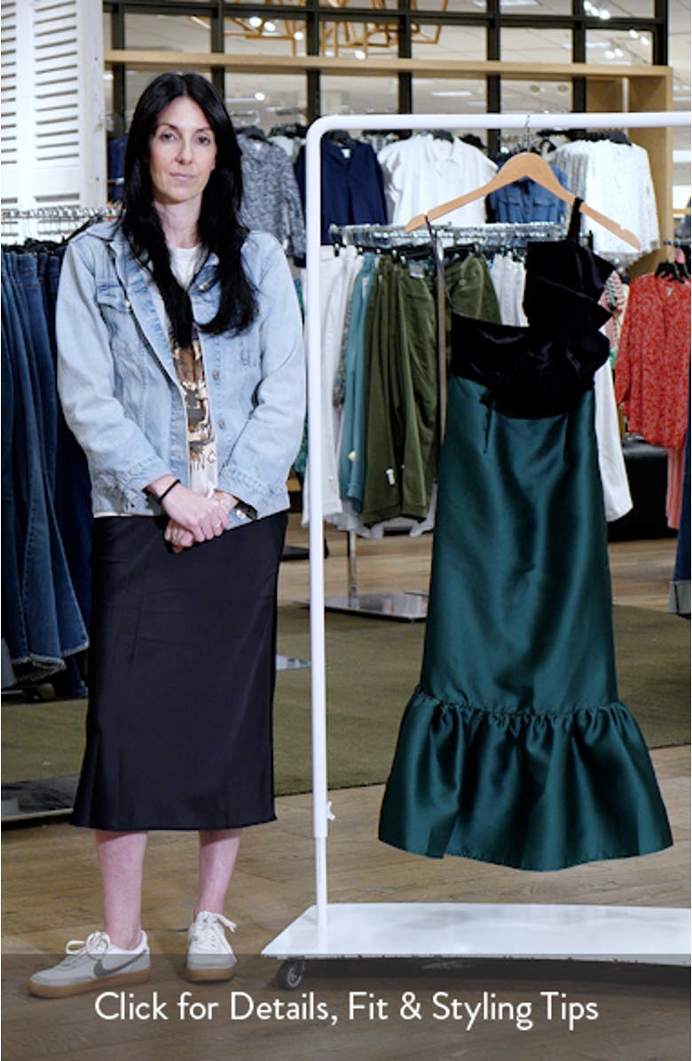 Amelia One-Shoulder Velvet & Satin Dress, sales video thumbnail