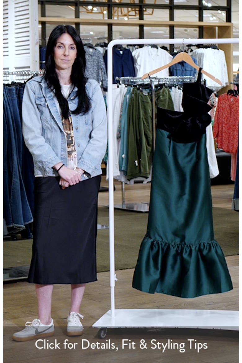 Amelia One-Shoulder Velvet & Satin Dress video