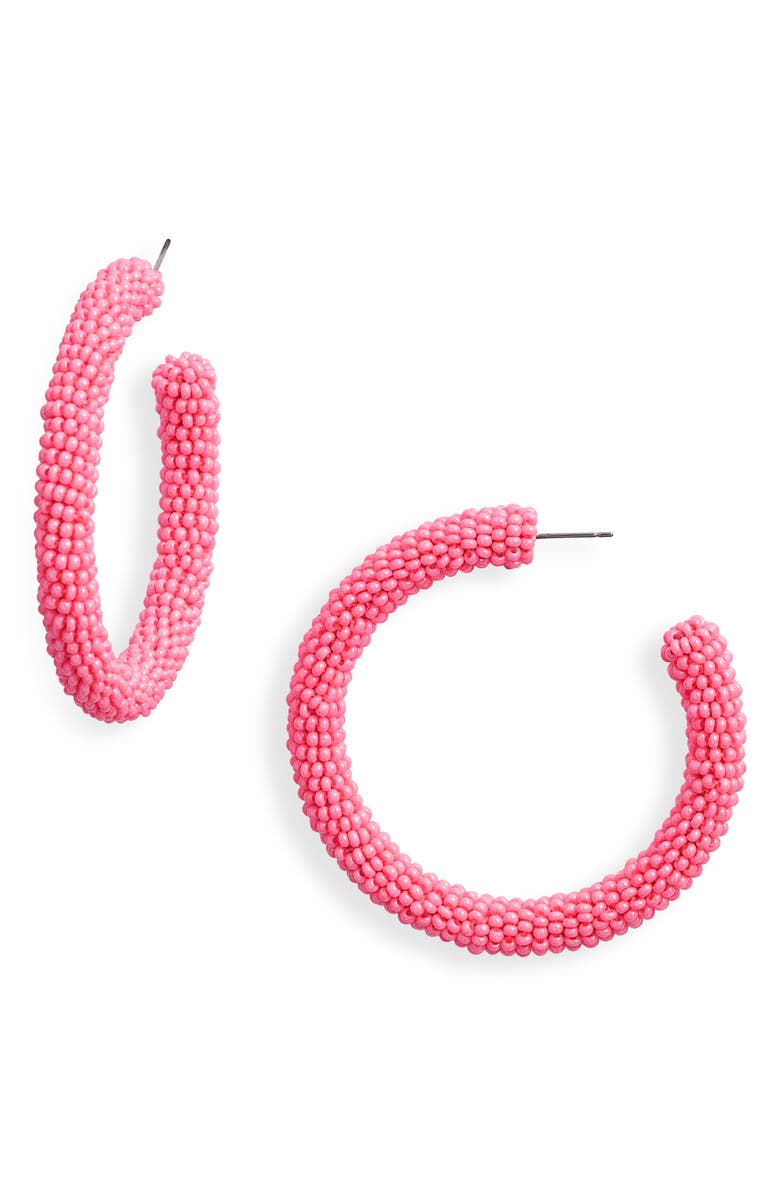Deepa Gurnani Zaria Bead Hoop Earrings, Main, color, 