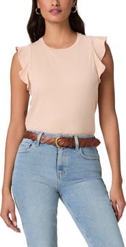 PAIGE Alaria Flutter Sleeve Top