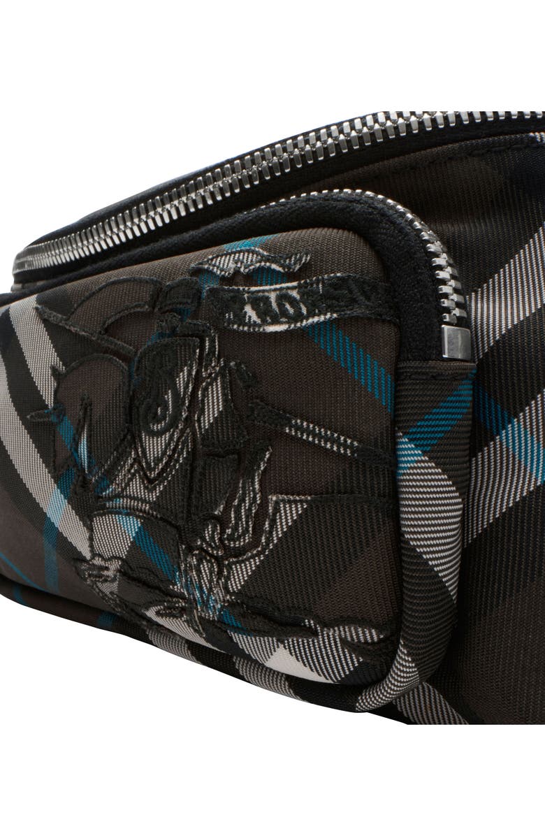 Burberry Small Check Equestrian Knight Belt Bag, Alternate, color,