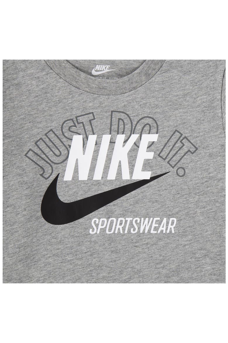 Kids' Retro Just Do It Long Sleeve T-Shirt & Joggers Set, Alternate, color, BLACK
