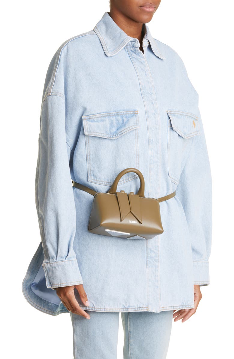 The Attico Friday Calfskin Leather Convertible Crossbody Bag, Alternate, color,