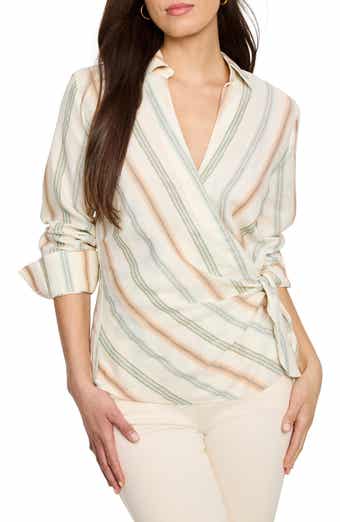 NIC+ZOE Weekly Wrap Stripe Wrap Top