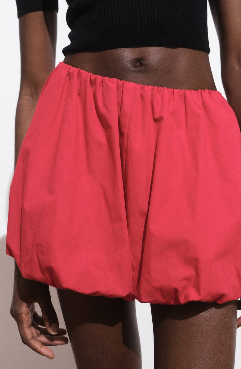 MANGO Balloon Mini Shorts, Alternate, color, Red