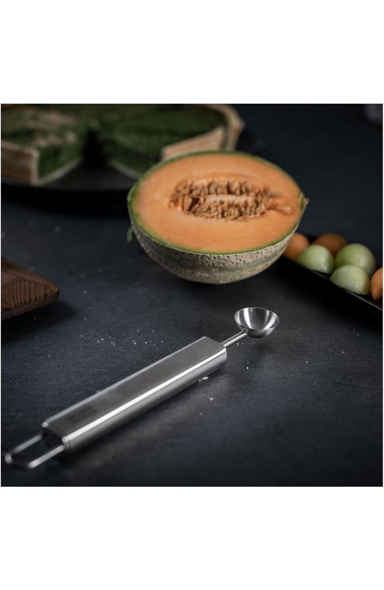 Kuhn Rikon Essential Melon Baller with Stainless Steel Scoop for Melon, Fruit & Cookie Dough, Alternate, color, Silver