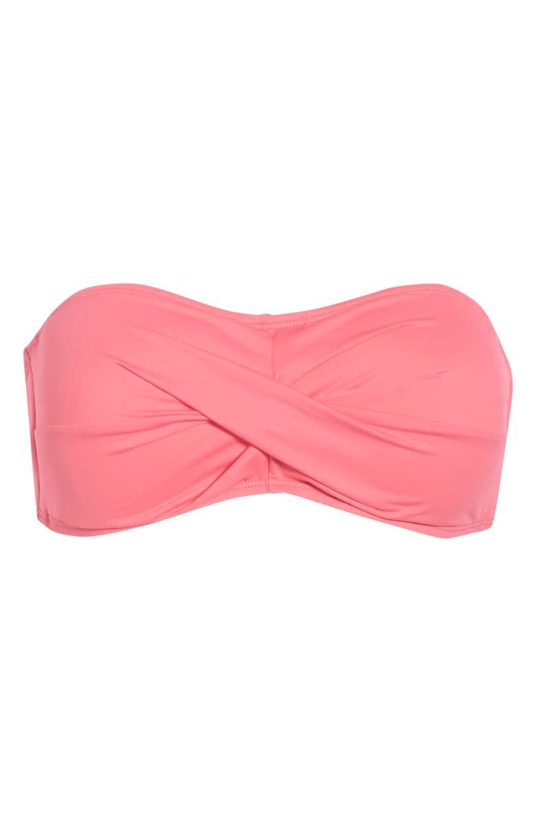 Tommy Bahama Pearl Twist Bandeau Bikini Top, Main, color, Coral Coast