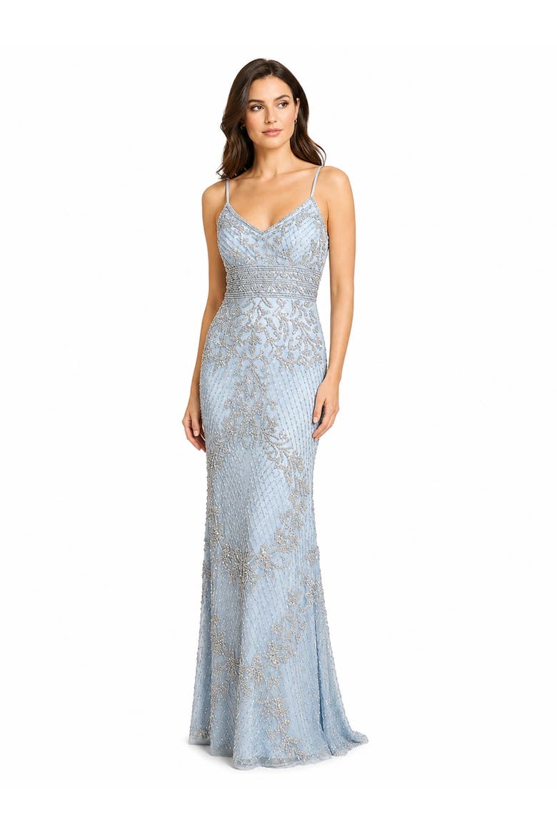 Body Con V-neck Beaded Dress, Alternate, color, Periwinkle