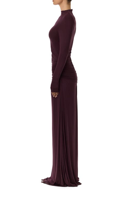 Naked Wardrobe Funnel Neck Long Sleeve Dress In Purple