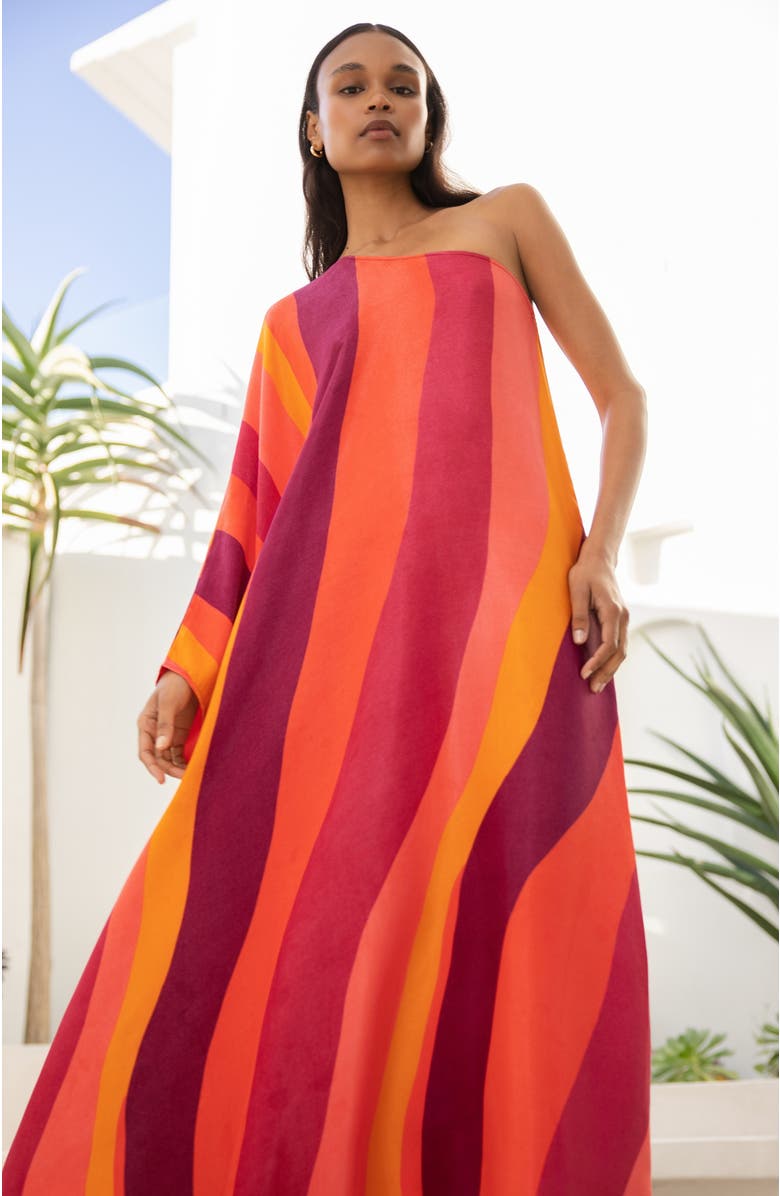 DIARRABLU Satu One-Shoulder Maxi Dress Sano Rose, Alternate, color, Sano Rose