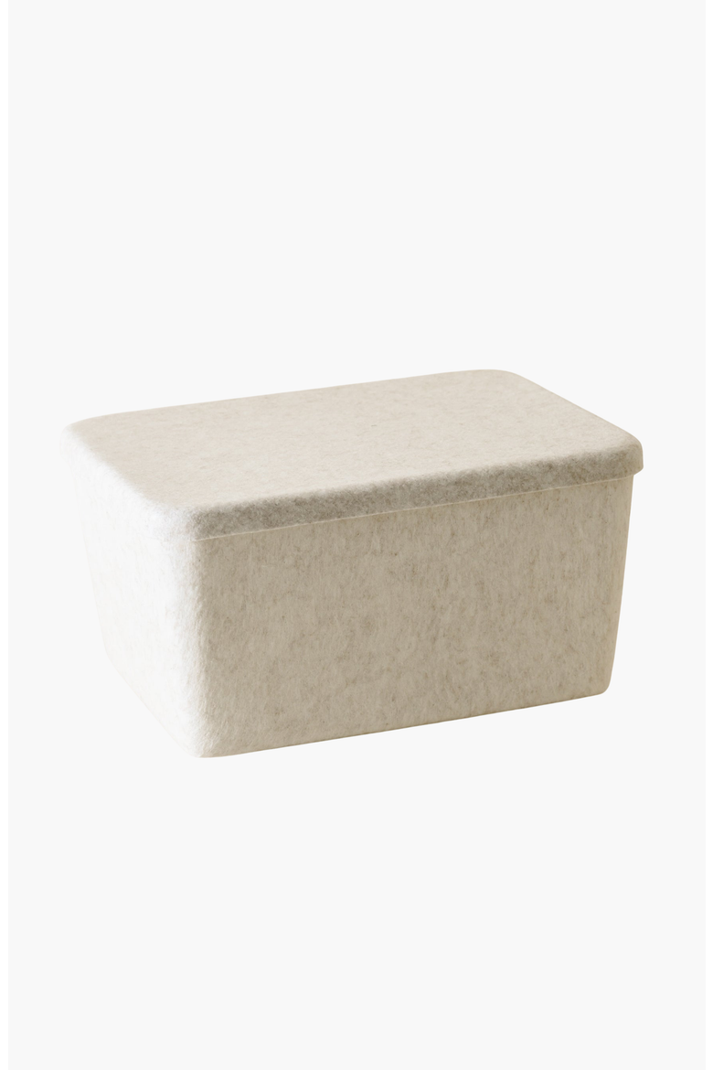 The Sculpted Bin - Wide with Lid, Main, color, Stone