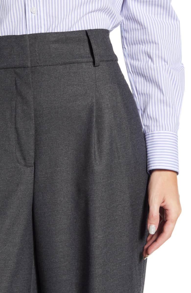 Tommy Hilfiger Flannel Wide Leg Trousers, Alternate, color, 