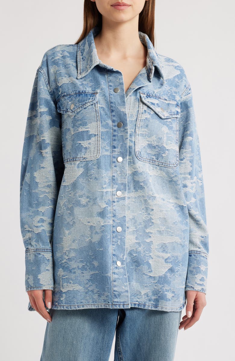 PTCL Camouflage Jacquard Denim Shacket, Alternate, color,