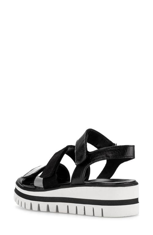 Gabor 44.620 Platform Sandal In Black