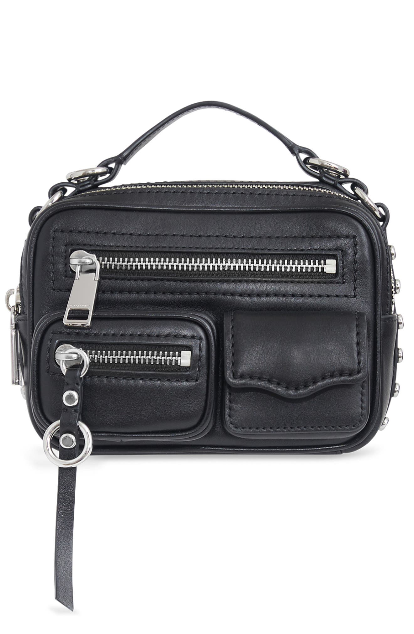 Rebecca Minkoff Jett Mini Boxy Leather Crossbody, Main, color, 