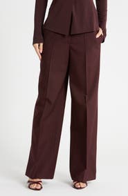 Helmut Lang Vented Virgin Wool Wide Leg Trousers