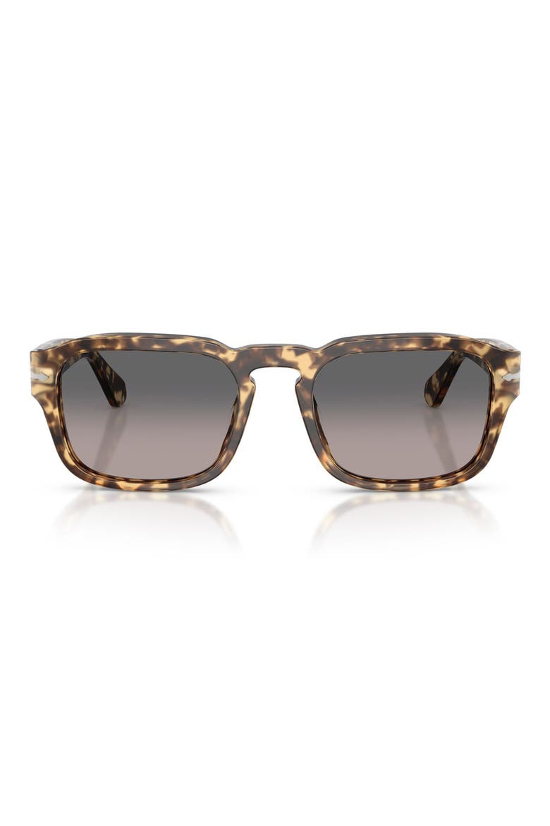 56mm Gradient Polarized Pillow Sunglasses, Main, color, TORTOISE BROWN / BLUE / POLAR