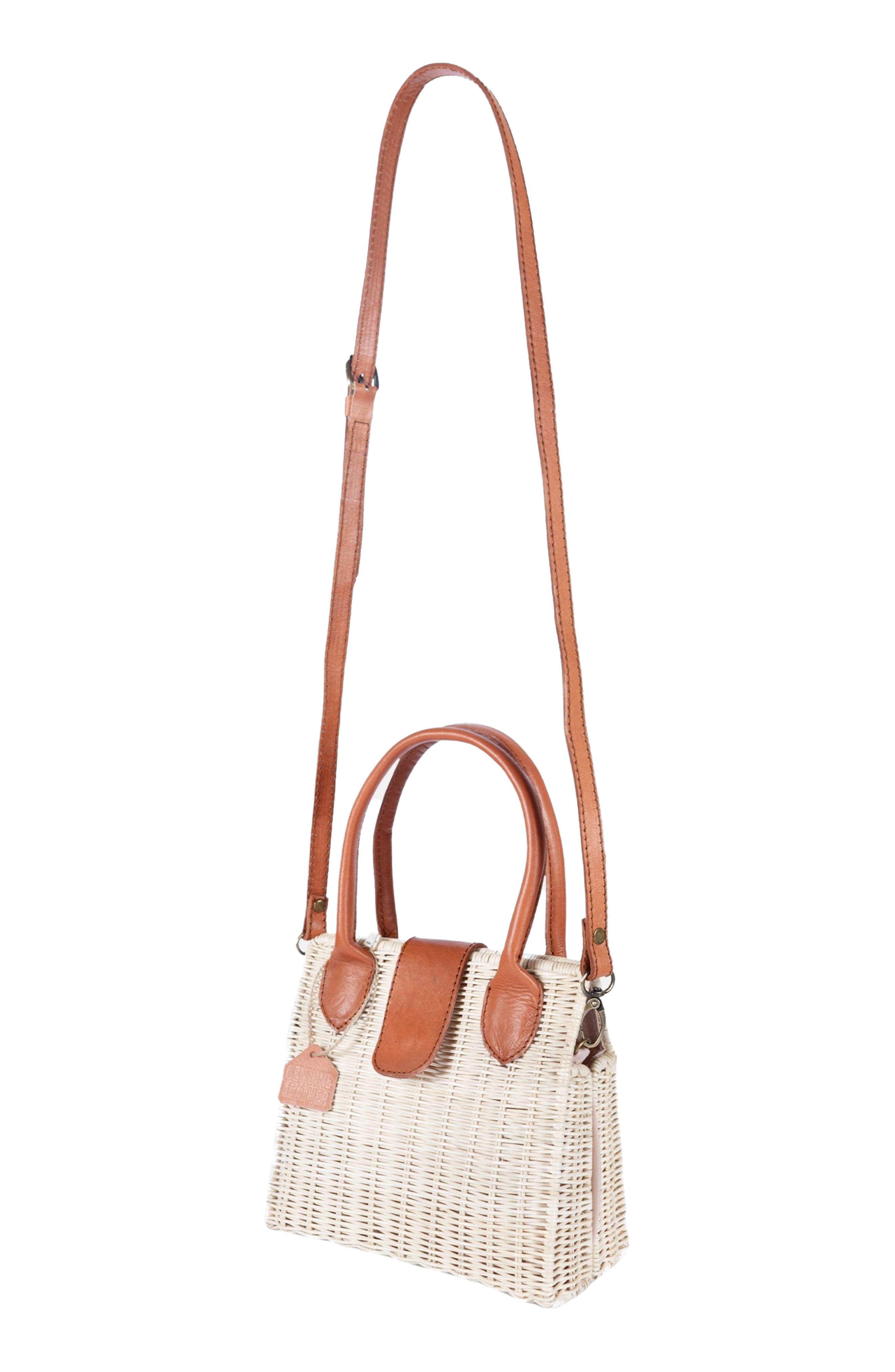 Jelavu Piper Handwoven Rattan Tote Bag, Alternate, color, Tan