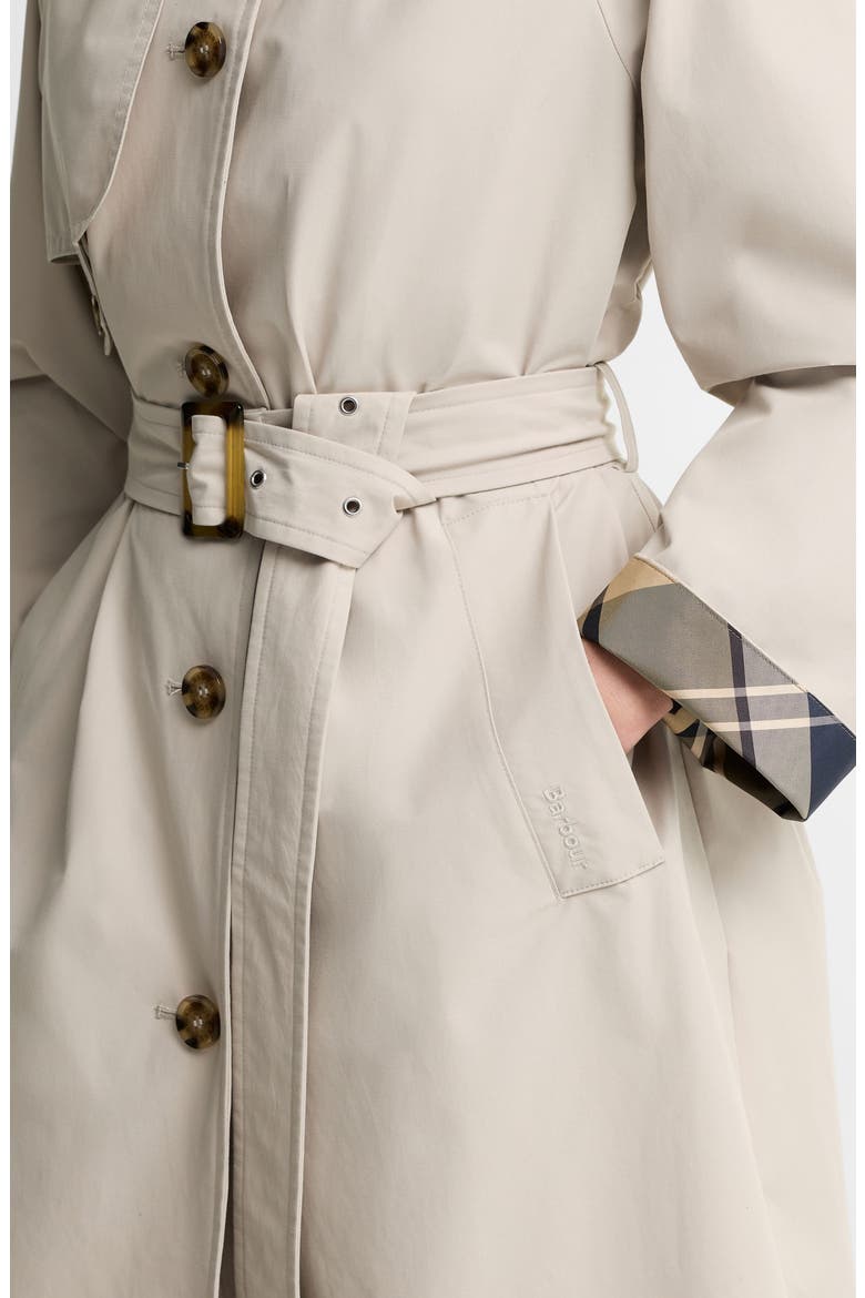 Antonella Showerproof Belted Coat, Alternate, color, MIST/ BIRCHWOOD DRESS