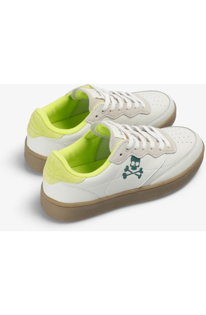 Scalpers Skull Sneakers Fluor Detail, Alternate, color, Whitelime