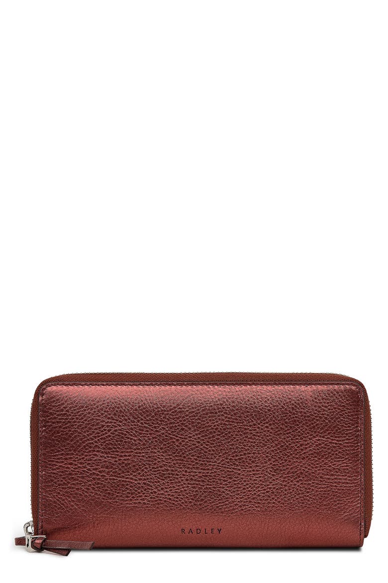 Large Carlton Close Metallic Clutch, Main, color, BRONZE