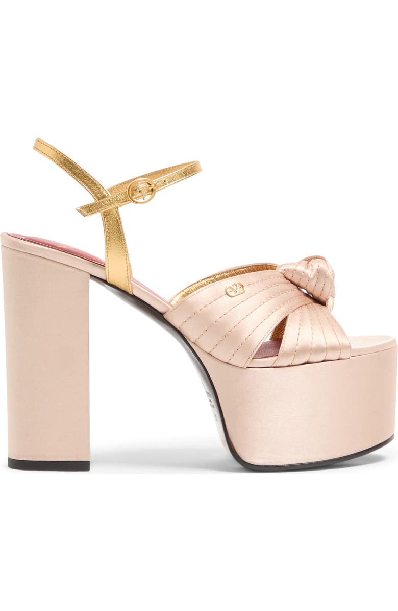 Valentino Crasher Platform Sandal, Alternate, color, Skin