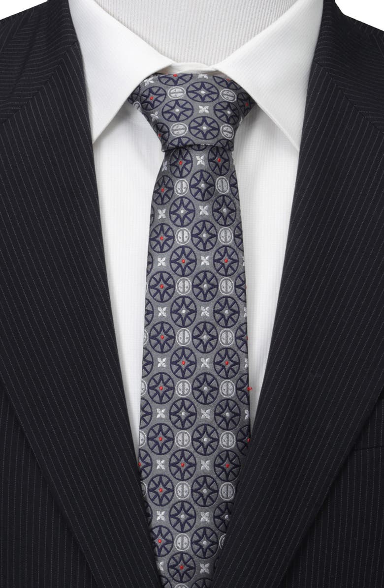 Cufflinks, Inc. x Marvel Deadpool Medallion Silk Tie, Alternate, color, Gray