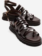 Forever & Always Shoes Pelsa Leather Multi Strap Sandal