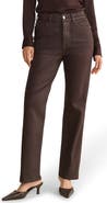 WARP+WEFT ASE Coated High Waist Straight Leg Jeans