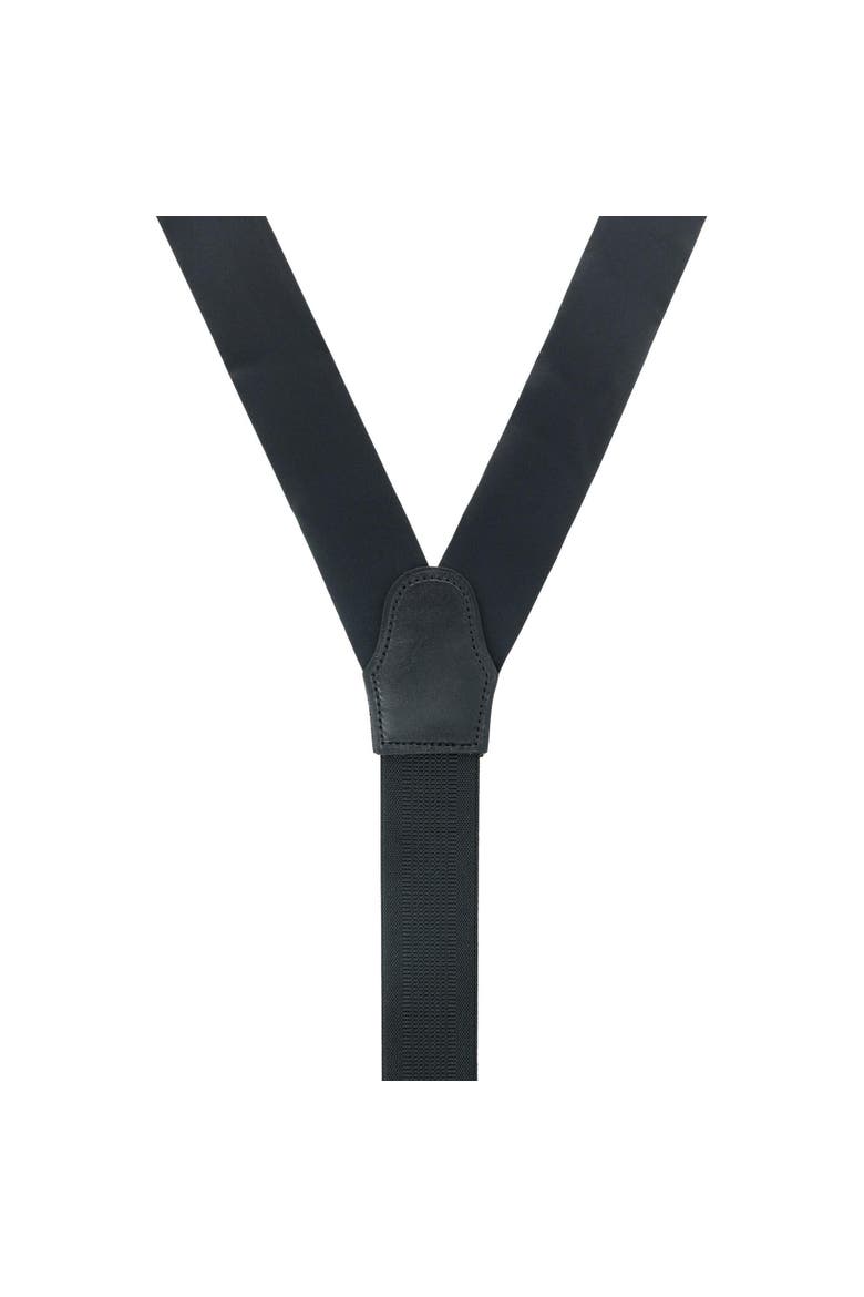 Big & Tall Sutton Solid Silk Formal End Suspenders (braces), Alternate, color, Black