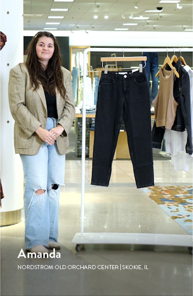 High Waist Ankle Tapered Mom Jeans, sales video thumbnail