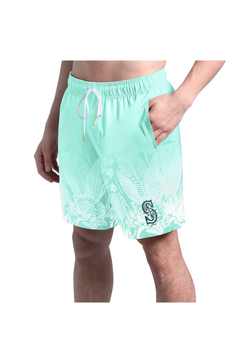 Men's Margaritaville  Mint Seattle Mariners Lagoon Fiesta Swim Shorts, Alternate, color, Mint