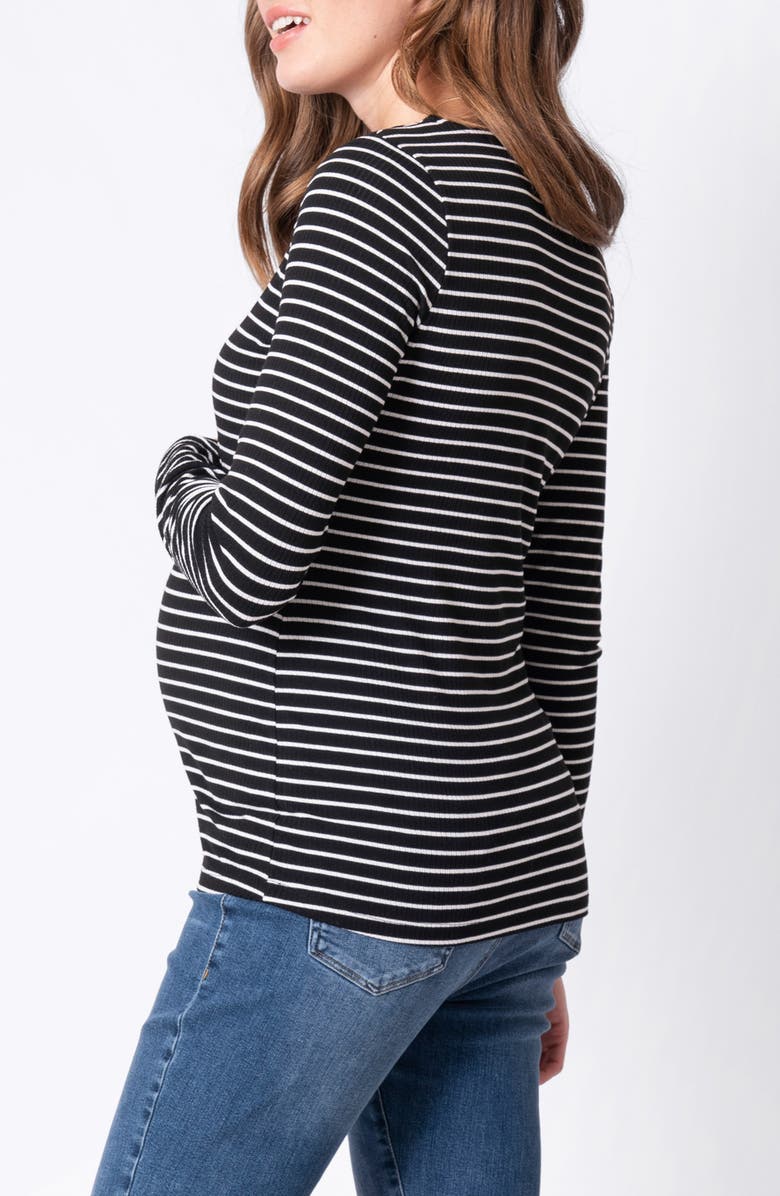 Seraphine Rib Assorted 2-Pack Stripe Maternity/Nursing Tops, Alternate, color, 